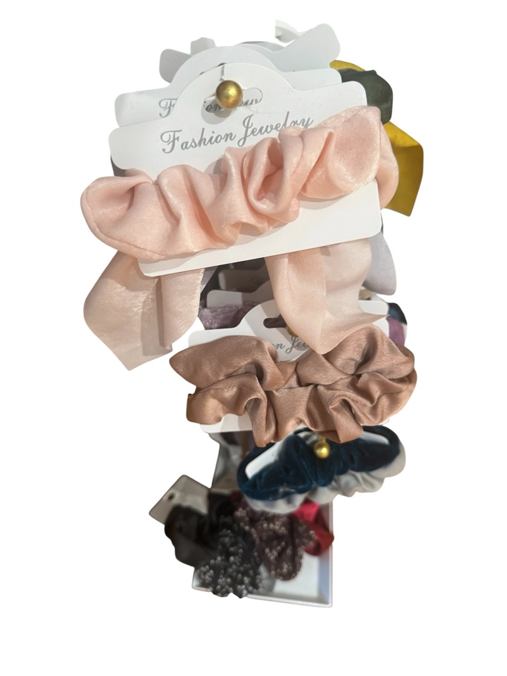 Multicolor Satin & Velvet Scrunchie Set (24 pieces) - Picture 2 of 2